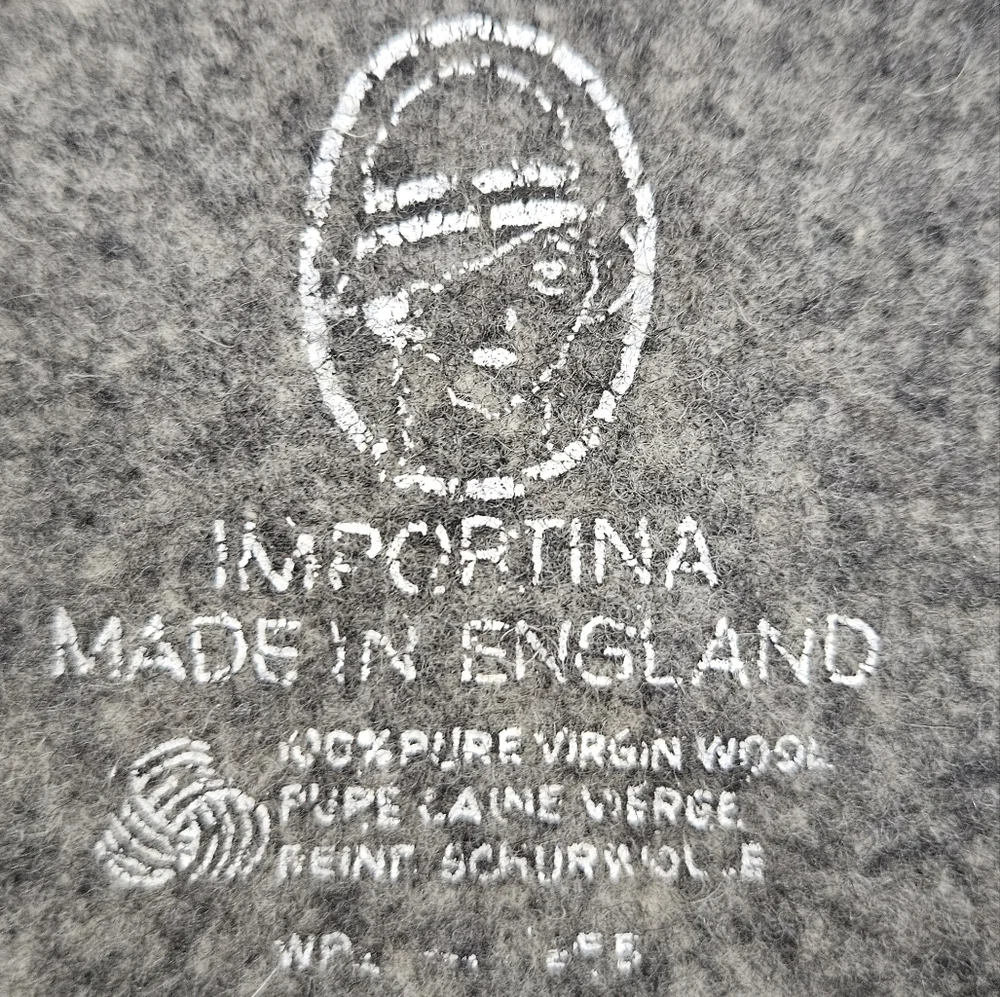Importina Classic Wool Beret Gray Made in England Vintage - Picture 8 of 8